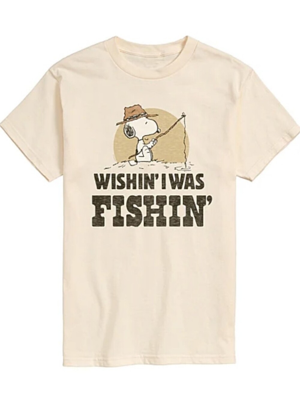 🎣EUC Fruit of the Loom “Snoopy Wishin' I Were Fishin"🎣Graphic Tee” 💯% Cotton🙌🏻2X